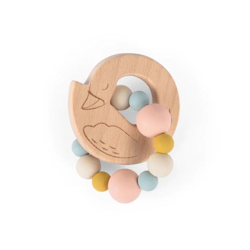 Jucarii, Copii si Bebe - Jucarii si jocuri - Jucarii bebelusi - Jucarii pentru dentitie - Jucarie bebe Inel de dentitie Lebada, Moulin Roty - Infinity.ro