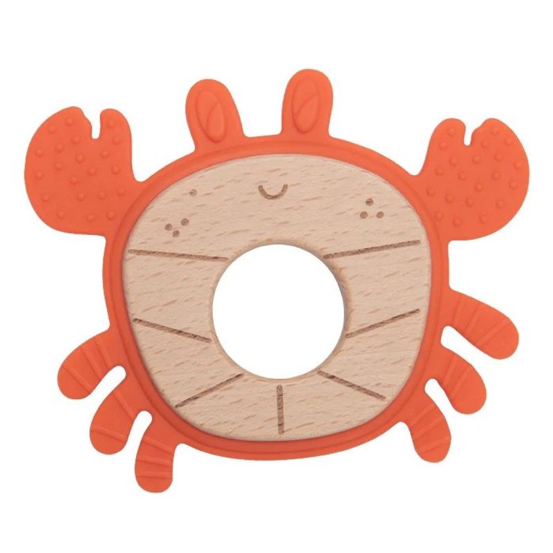 Jucarii, Copii si Bebe - Jucarii si jocuri - Jucarii bebelusi - Jucarii pentru dentitie - Jucarie bebe Inel de dentitie Crab, Moulin Roty - Infinity.ro