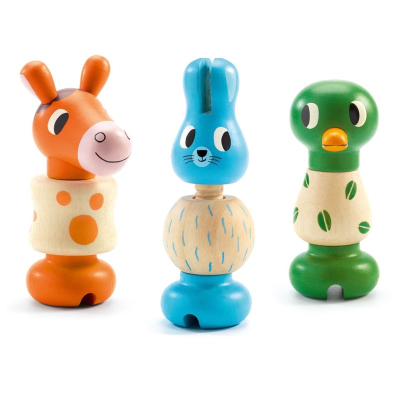 Jucarii, Copii si Bebe - Jucarii si jocuri - Jucarii bebelusi - Jucarii interactive bebelusi - Jucarie motorica Animale cu surub Rondanimo Djeco - Infinity.ro