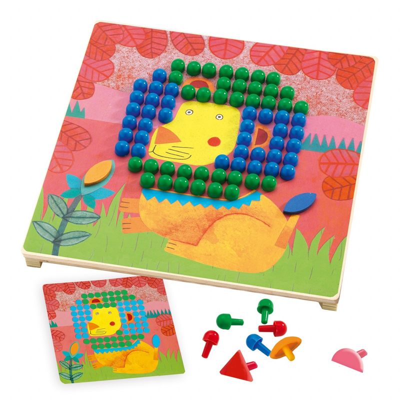 Jucarii, Copii si Bebe - Jucarii si jocuri - Jucarii & jocuri educative - Seturi de artizanat - Jucarie educativa Mozaic animo, Djeco - Infinity.ro