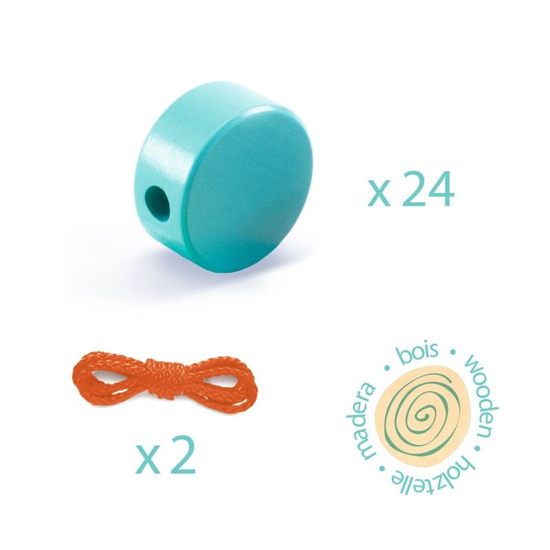 Jucarii, Copii si Bebe - Jucarii si jocuri - Jucarii & jocuri educative - Seturi de artizanat - Margele de insirat din lemn, Djeco - Infinity.ro