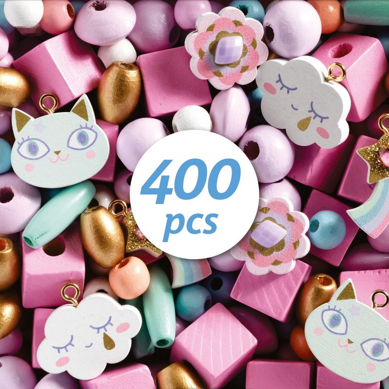 Jucarii, Copii si Bebe - Jucarii si jocuri - Jucarii & jocuri educative - Seturi de artizanat - Margele de insirat din lemn Curcubeu, Djeco - Infinity.ro