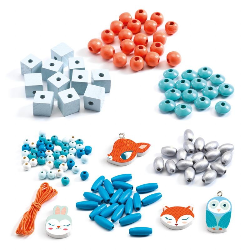 Jucarii, Copii si Bebe - Jucarii si jocuri - Jucarii & jocuri educative - Seturi de artizanat - Margele de insirat din lemn Animalute, Djeco - Infinity.ro