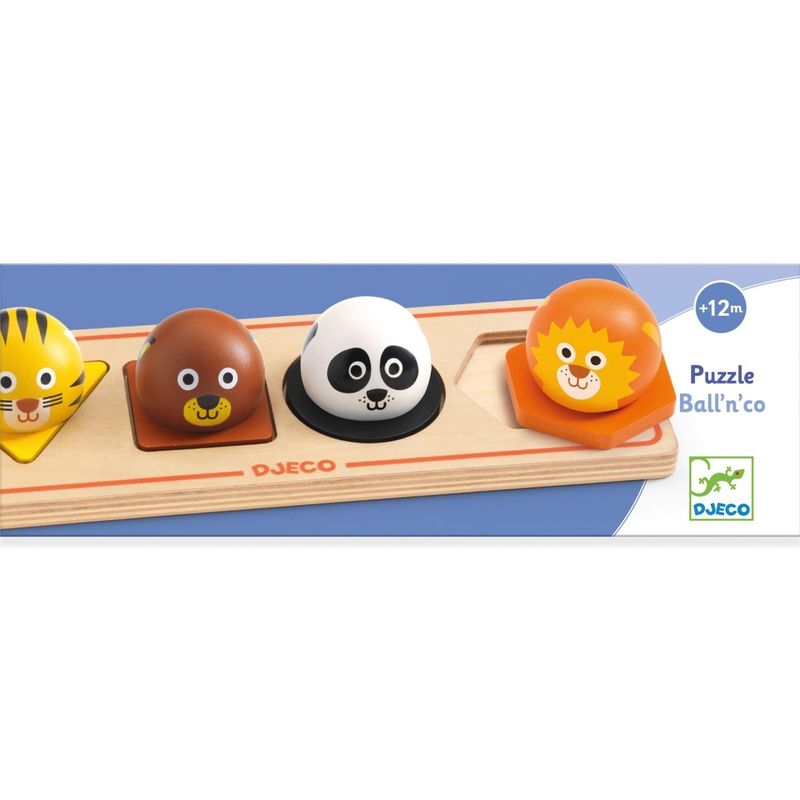 Jucarii, Copii si Bebe - Jucarii si jocuri - Jocuri si puzzle - Puzzle - Puzzle din lemn Animale salbatice, Djeco - Infinity.ro