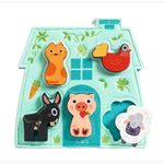 Jucarii, Copii si Bebe - Jucarii si jocuri - Jocuri si puzzle - Puzzle - Puzzle din lemn cu baza din fetru, Djeco - Infinity.ro