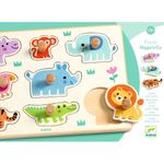 Jucarii, Copii si Bebe - Jucarii si jocuri - Jocuri si puzzle - Puzzle - Puzzle din lemn cu animale salbatice, Djeco - Infinity.ro