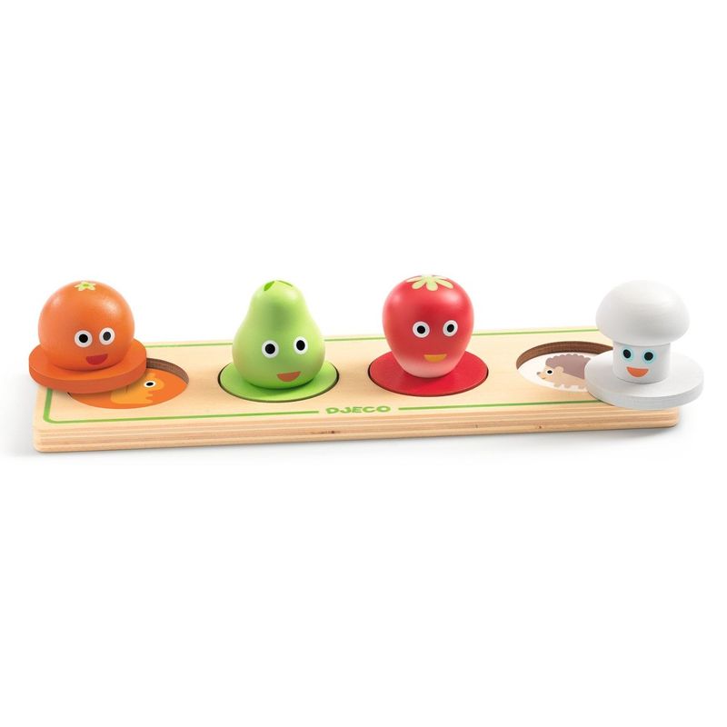 Jucarii, Copii si Bebe - Jucarii si jocuri - Jocuri si puzzle - Puzzle - Puzzle din lemn Fructe si legume, Djeco - Infinity.ro