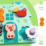 Jucarii, Copii si Bebe - Jucarii si jocuri - Jocuri si puzzle - Puzzle - Puzzle din lemn cu baza din fetru, Djeco - Infinity.ro