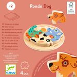 Jucarii, Copii si Bebe - Jucarii si jocuri - Jocuri si puzzle - Puzzle - Puzzle din lemn Rondo Dog, Djeco - Infinity.ro