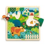Jucarii, Copii si Bebe - Jucarii si jocuri - Jocuri si puzzle - Puzzle - Puzzle din lemn Animale de la ferma, Djeco - Infinity.ro