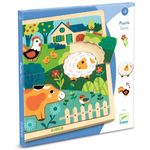Jucarii, Copii si Bebe - Jucarii si jocuri - Jocuri si puzzle - Puzzle - Puzzle din lemn Animale de la ferma, Djeco - Infinity.ro