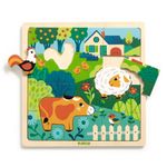 Jucarii, Copii si Bebe - Jucarii si jocuri - Jocuri si puzzle - Puzzle - Puzzle din lemn Animale de la ferma, Djeco - Infinity.ro
