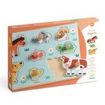 Jucarii, Copii si Bebe - Jucarii si jocuri - Jocuri si puzzle - Puzzle - Puzzle din lemn cu butoni, Djeco - Infinity.ro