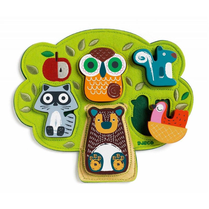 Jucarii, Copii si Bebe - Jucarii si jocuri - Jocuri si puzzle - Puzzle - Puzzle din lemn si fetru Oski, Djeco - Infinity.ro