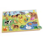 Jucarii, Copii si Bebe - Jucarii si jocuri - Jocuri si puzzle - Puzzle - Puzzle din lemn Ferma, Djeco - Infinity.ro