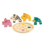 Jucarii, Copii si Bebe - Jucarii si jocuri - Jocuri si puzzle - Puzzle - Puzzle din lemn Rondo Leo, Djeco - Infinity.ro