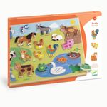 Jucarii, Copii si Bebe - Jucarii si jocuri - Jocuri si puzzle - Puzzle - Puzzle din lemn Ferma, Djeco - Infinity.ro