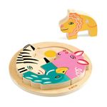Jucarii, Copii si Bebe - Jucarii si jocuri - Jocuri si puzzle - Puzzle - Puzzle din lemn Rondo Leo, Djeco - Infinity.ro