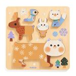 Jucarii, Copii si Bebe - Jucarii si jocuri - Jocuri si puzzle - Puzzle - Puzzle lemn animale simpatice, Djeco - Infinity.ro