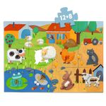 Jucarii, Copii si Bebe - Jucarii si jocuri - Jocuri si puzzle - Puzzle - Puzzle gigant tactil Ferma, Djeco - Infinity.ro