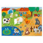 Jucarii, Copii si Bebe - Jucarii si jocuri - Jocuri si puzzle - Puzzle - Puzzle gigant tactil Ferma, Djeco - Infinity.ro