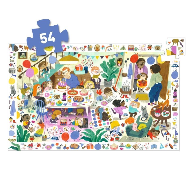 Jucarii, Copii si Bebe - Jucarii si jocuri - Jocuri si puzzle - Puzzle - Puzzle Observatie Petrecerea, Djeco - Infinity.ro