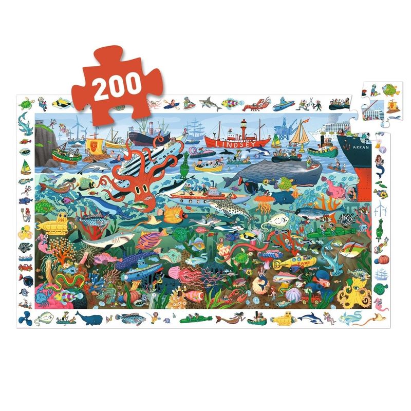 Jucarii, Copii si Bebe - Jucarii si jocuri - Jocuri si puzzle - Puzzle - Puzzle Observatie Secretele marii, Djeco - Infinity.ro