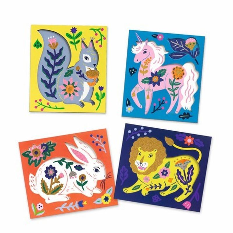 Jucarii, Copii si Bebe - Jucarii si jocuri - Jucarii & jocuri educative - Seturi de artizanat - Set creativ cu margele Animale si flori, Djeco - Infinity.ro