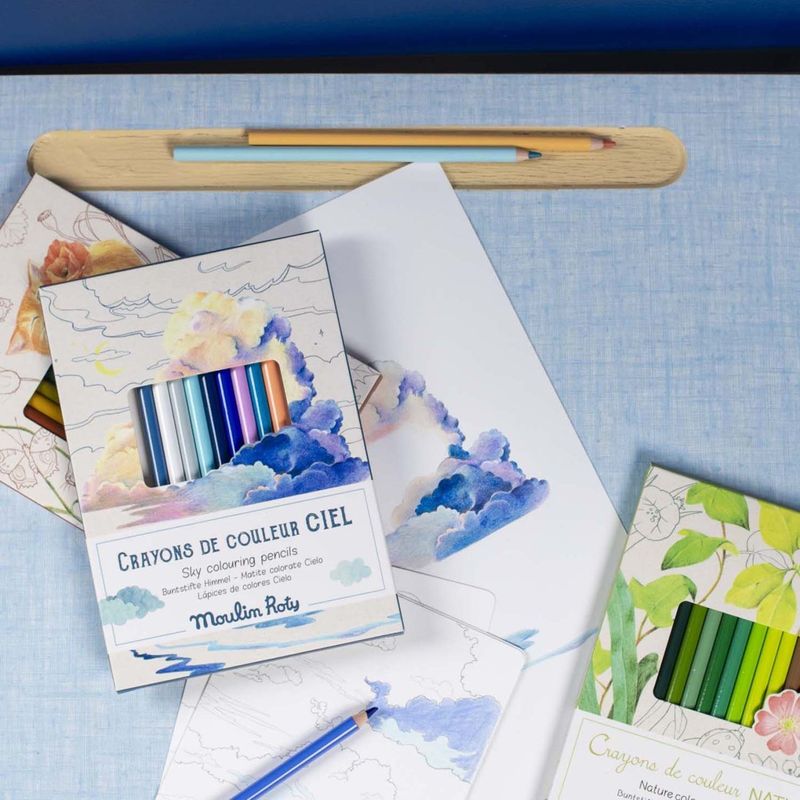Carti si Birotica - Rechizite - Pictura si desen - Acuarele si culori - Set de colorat Natura, Moulin Roty - Infinity.ro