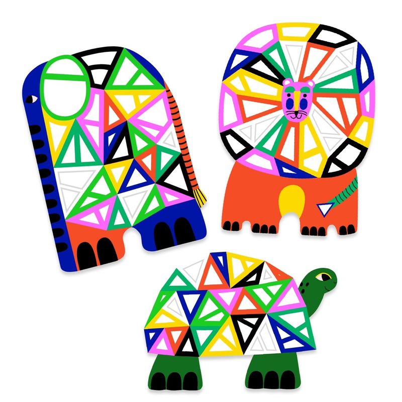 Jucarii, Copii si Bebe - Jucarii si jocuri - Jucarii & jocuri educative - Seturi de artizanat - Set creativ mozaic Animale, Djeco - Infinity.ro