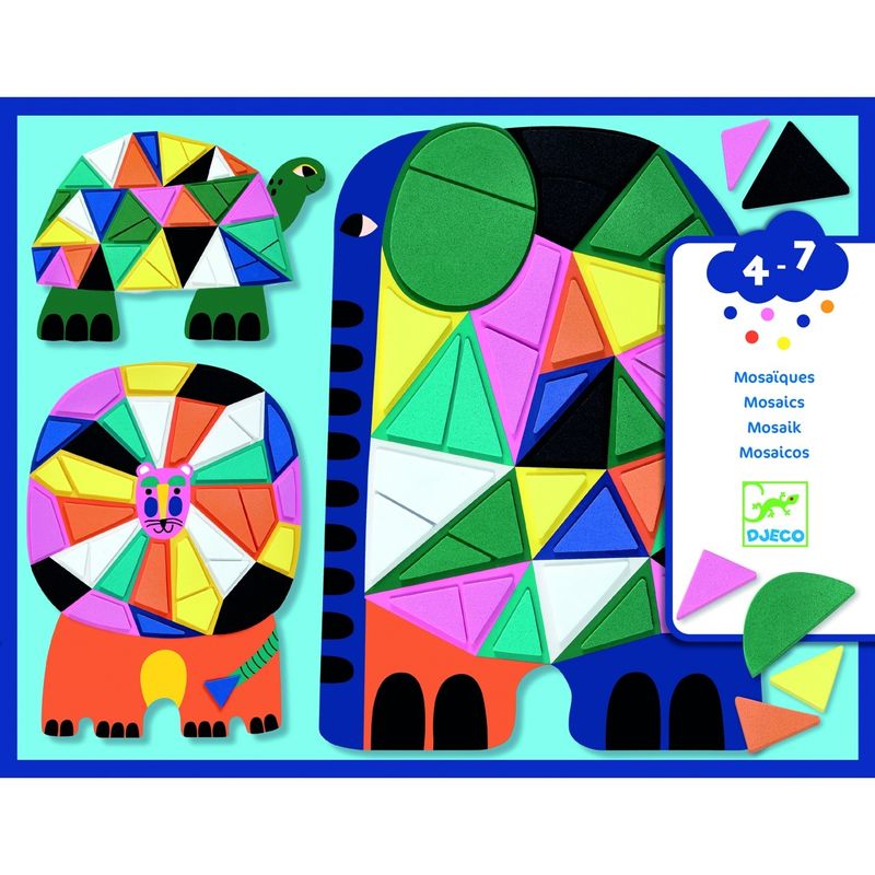 Jucarii, Copii si Bebe - Jucarii si jocuri - Jucarii & jocuri educative - Seturi de artizanat - Set creativ mozaic Animale, Djeco - Infinity.ro
