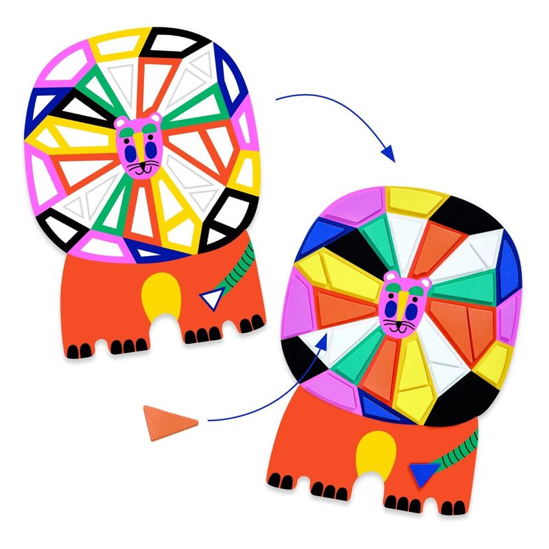 Jucarii, Copii si Bebe - Jucarii si jocuri - Jucarii & jocuri educative - Seturi de artizanat - Set creativ mozaic Animale, Djeco - Infinity.ro