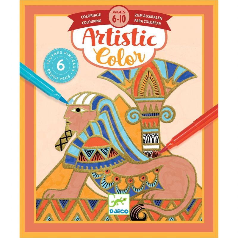 Jucarii, Copii si Bebe - Jucarii si jocuri - Jucarii & jocuri educative - Seturi pictura si desen - Set creativ de colorat Egipt, Djeco - Infinity.ro