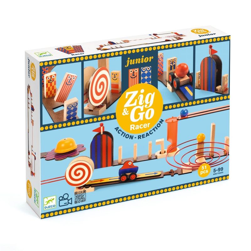 Jucarii, Copii si Bebe - Jucarii si jocuri - Seturi de constructie si cuburi - Seturi de constructie - Set de constructie trasee Zig & Go Junior, Djeco - Infinity.ro