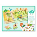 Jucarii, Copii si Bebe - Jucarii si jocuri - Jucarii & jocuri educative - Seturi de artizanat - Set creativ de stickere reutilizabile Ferma, Djeco - Infinity.ro