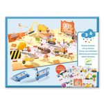 Jucarii, Copii si Bebe - Jucarii si jocuri - Jucarii & jocuri educative - Seturi de artizanat - Set creativ de stickere reutilizabile Masini, Djeco - Infinity.ro