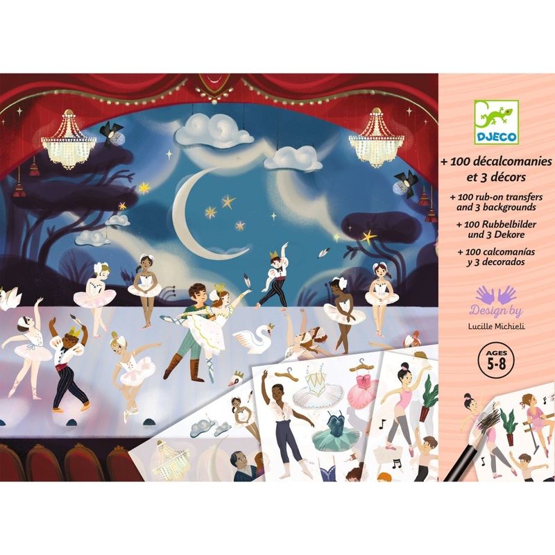 Jucarii, Copii si Bebe - Jucarii si jocuri - Jucarii & jocuri educative - Seturi de artizanat - Set creativ de transfer Balet, Djeco - Infinity.ro