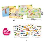 Jucarii, Copii si Bebe - Jucarii si jocuri - Jucarii & jocuri educative - Seturi de artizanat - Set creativ de stickere reutilizabile Masini, Djeco - Infinity.ro