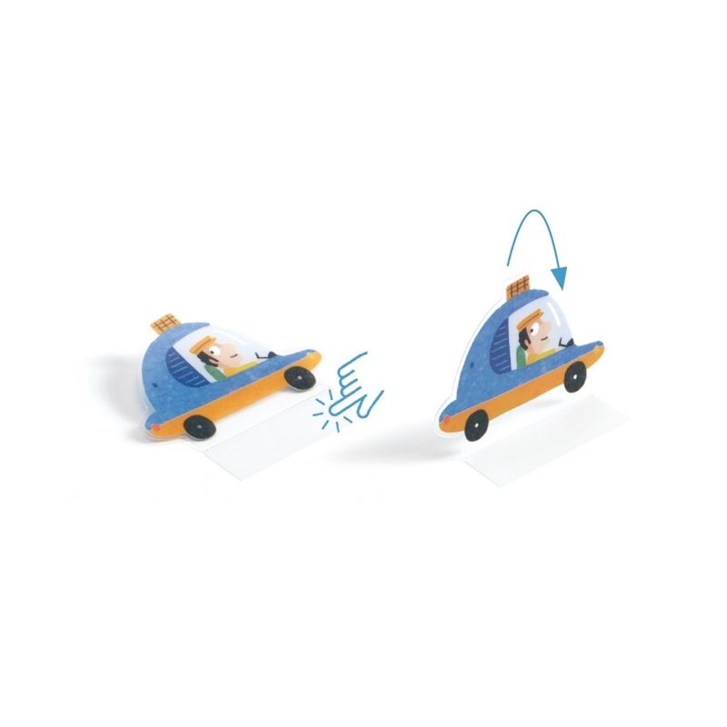 Jucarii, Copii si Bebe - Jucarii si jocuri - Jucarii & jocuri educative - Seturi de artizanat - Set creativ de stickere reutilizabile Masini, Djeco - Infinity.ro