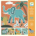 Jucarii, Copii si Bebe - Jucarii si jocuri - Jucarii & jocuri educative - Seturi pictura si desen - Sabloane Animale salbatice, Djeco - Infinity.ro