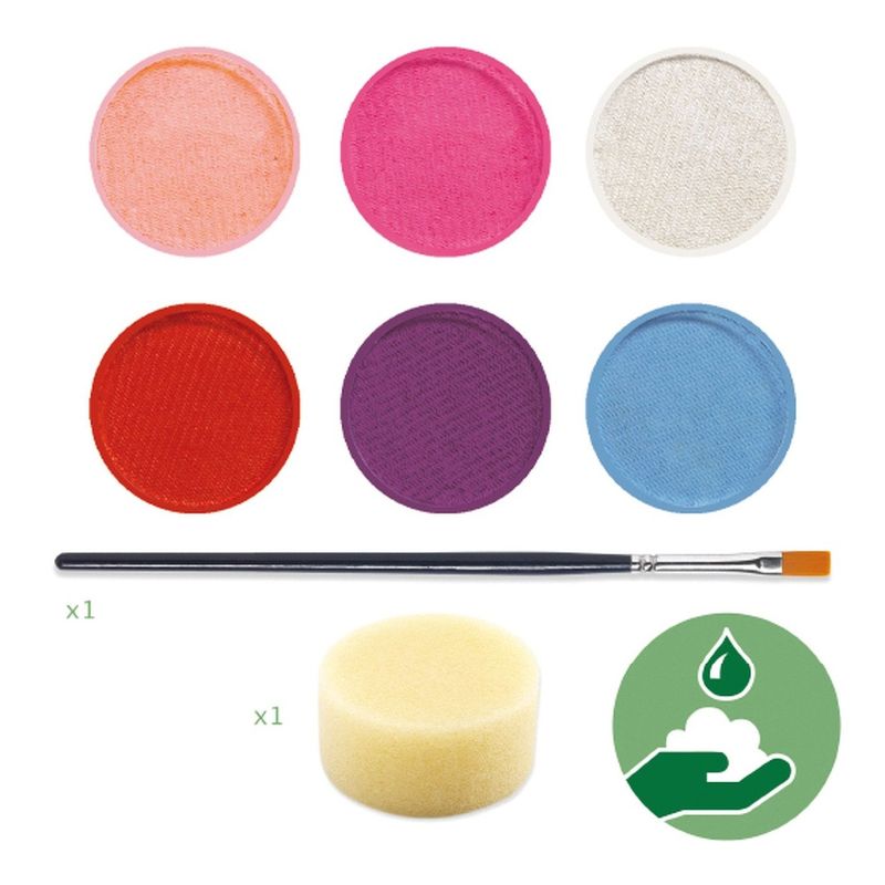 Jucarii, Copii si Bebe - Jucarii si jocuri - Jucarii de rol - Frumusete, bijuterii si accesorii fetite - Trusa make-up culori pastel non alergice, Djeco - Infinity.ro