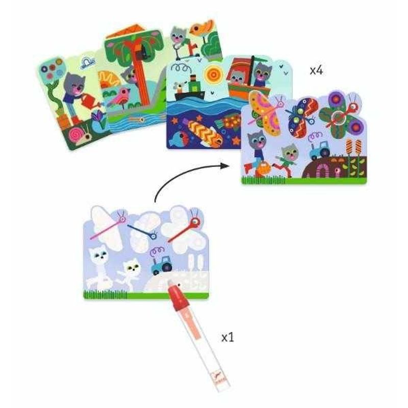 Jucarii, Copii si Bebe - Jucarii si jocuri - Jucarii & jocuri educative - Seturi pictura si desen - Set pictura cu apa In gradina, Djeco - Infinity.ro