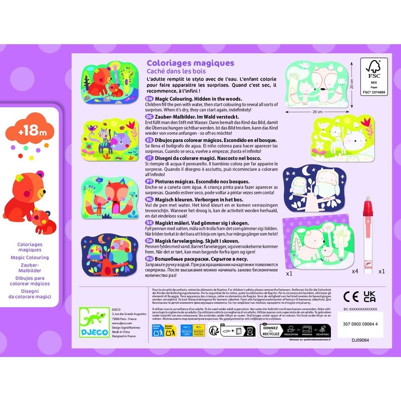 Jucarii, Copii si Bebe - Jucarii si jocuri - Jucarii & jocuri educative - Seturi pictura si desen - Set pictura cu apa In padure, Djeco - Infinity.ro