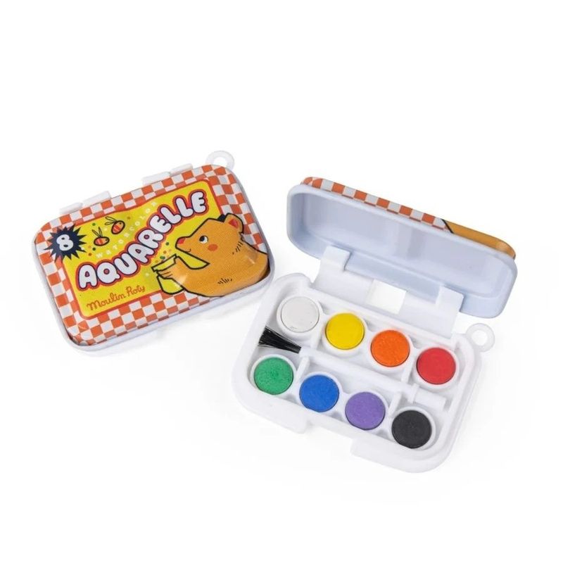 Carti si Birotica - Rechizite - Pictura si desen - Acuarele si culori - Set mini acuarela, Moulin Roty - Infinity.ro