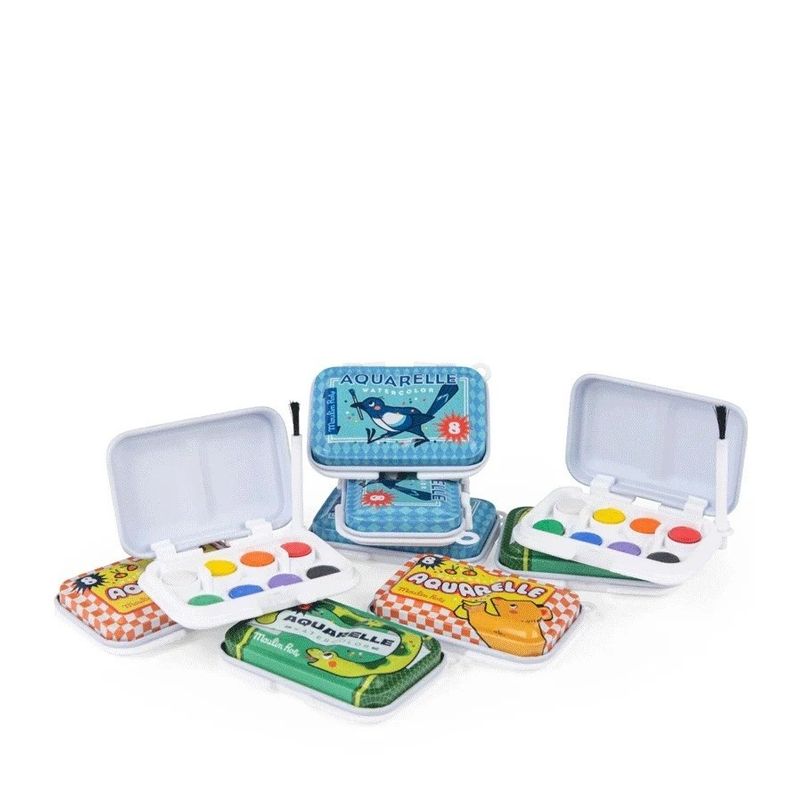 Carti si Birotica - Rechizite - Pictura si desen - Acuarele si culori - Set mini acuarela, Moulin Roty - Infinity.ro