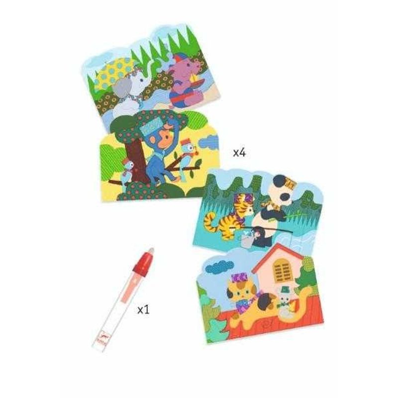 Jucarii, Copii si Bebe - Jucarii si jocuri - Jucarii & jocuri educative - Seturi pictura si desen - Set pictura cu apa Joaca in natura, Djeco - Infinity.ro