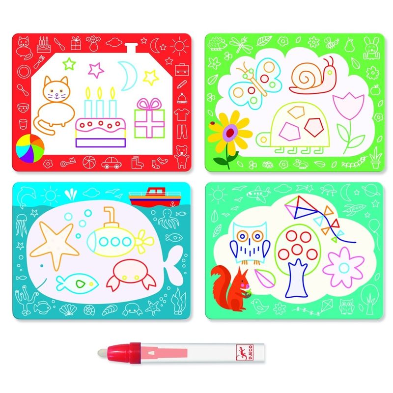 Jucarii, Copii si Bebe - Jucarii si jocuri - Jucarii & jocuri educative - Seturi pictura si desen - Set pictura cu apa Primele desene, Djeco - Infinity.ro