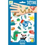 Ingrijire personala si Cosmetice - Ingrijire personala - Ingrijire corp - Tatuaje temporare - Tatuaje Animale amuzante, Djeco - Infinity.ro