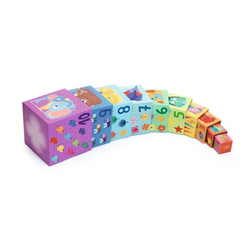 Jucarii, Copii si Bebe - Jucarii si jocuri - Seturi de constructie si cuburi - Cuburi si caramizi - Turn de construit Curcubeu, Djeco - Infinity.ro