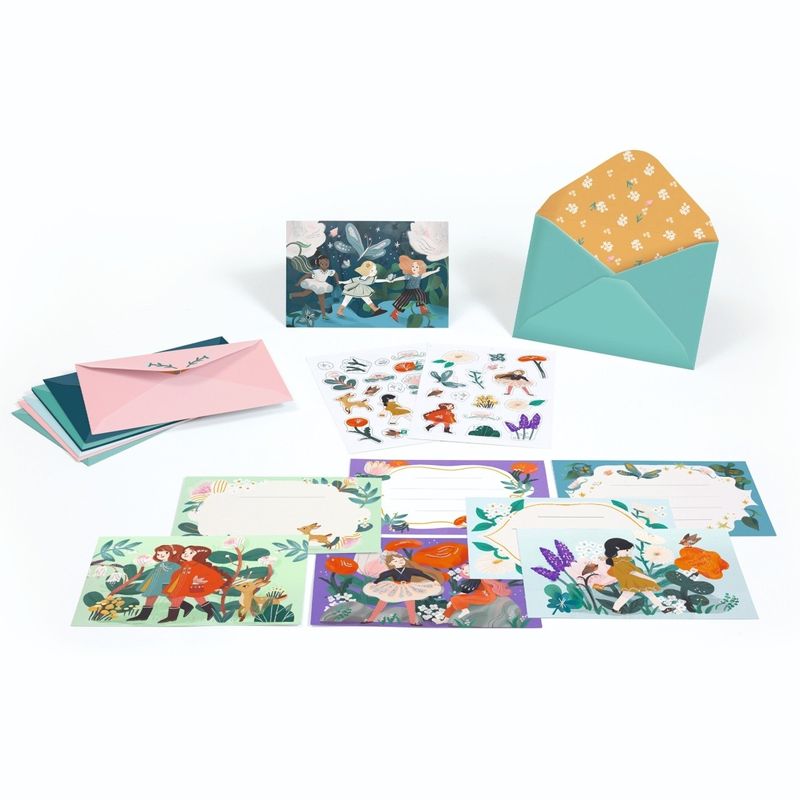 Casa si Gradina - Decoratiuni - Decoratiuni petrecere - Accesorii pentru petrecere - Set de invitatii Prietenii din gradina, Djeco - Infinity.ro
